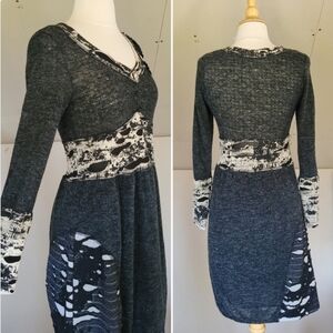 Unique Forla Paris Distressed Dress | Size S |French Design